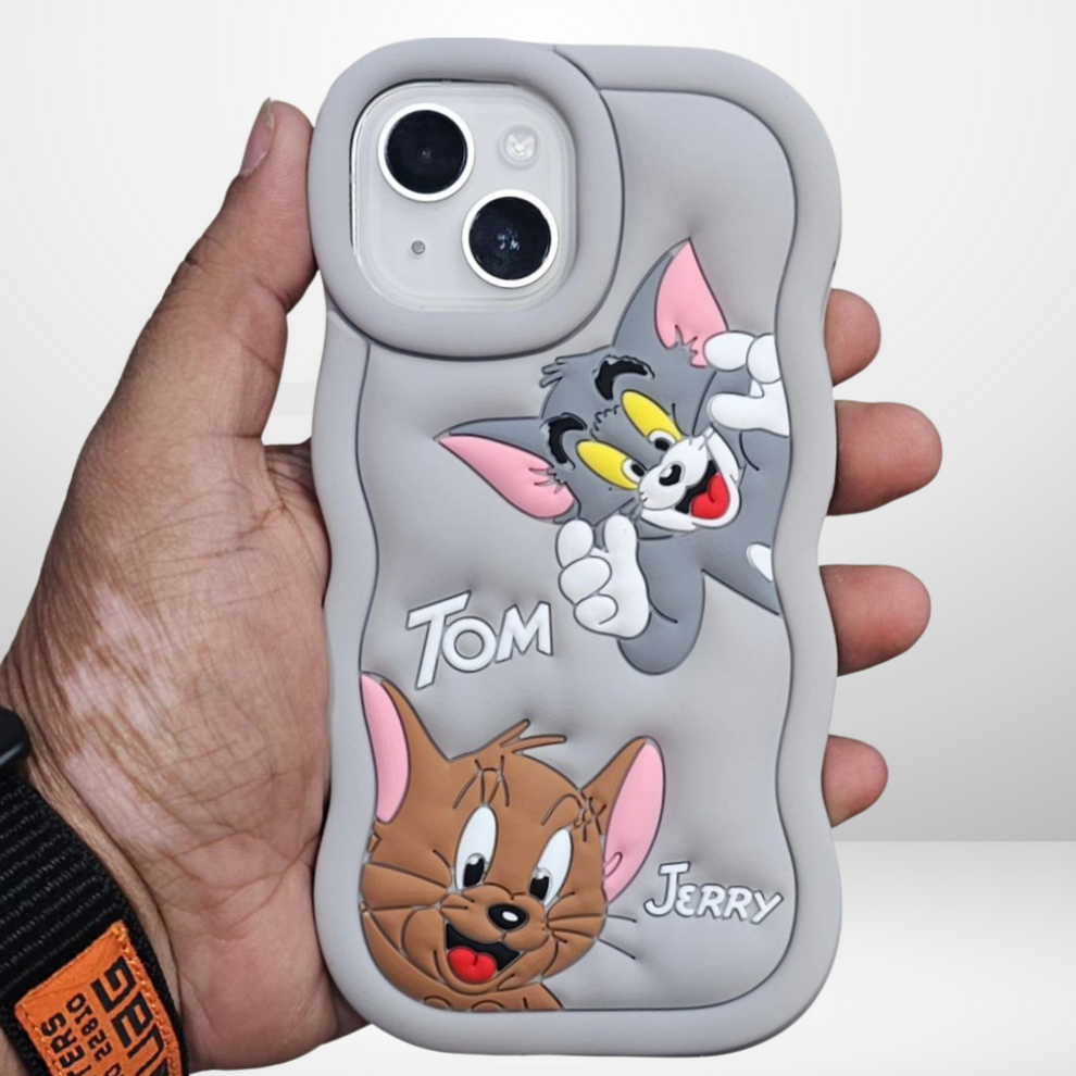 Super Soft Tom N Jerry  Silicon Case For - IPHONE