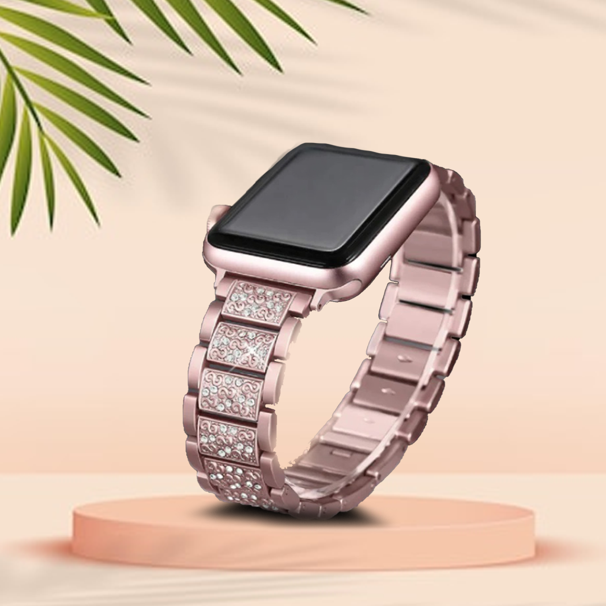 Luxury Diamond Metal Strap for Apple iWatch Rose Gold